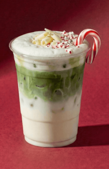 Candy Cane Iced Matcha